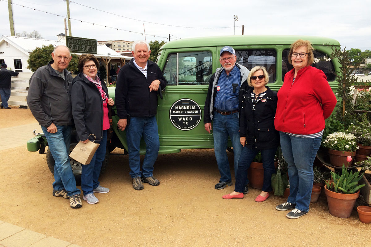 273 James and Susan Watt, Wally Driewer, Ron and Kathie Klute, Donna Driewer at Magnolia Market.JPG